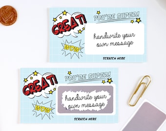 DIY Scratch off Cards Good Job Classroom - Secret Message - Teacher Rewards Card - 10 Cards