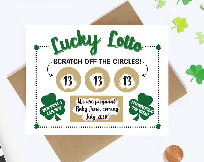 Scratch Off Pregnancy Announcement Card - Pregnancy Reveal - We're Expecting Card