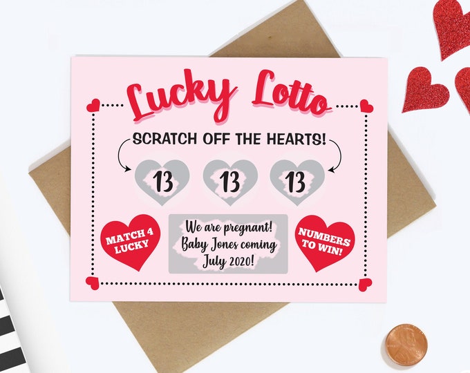 Scratch Off Pregnancy Announcement Card - Pregnancy Reveal - We're Expecting Card