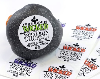 30 Round Stickers - You’ve been ducked - duck stickers - ducking tags - stickers for ducking