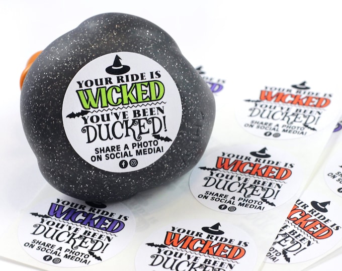 30 Round Stickers - You’ve been ducked - duck stickers - ducking tags - stickers for ducking