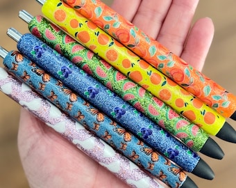 Handmade Glitter Gel Pen – Black Ink, Retractable