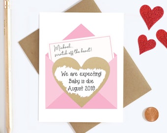 Scratch Off Pregnancy Announcement Card - Pregnancy Reveal - We're Expecting Card
