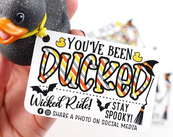 Halloween You’ve been ducked - duck tags - ducking tags - tags for ducking