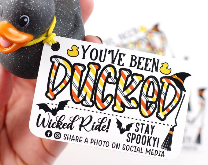 Halloween You’ve been ducked - duck tags - ducking tags - tags for ducking