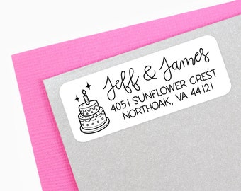 18 Custom Address Labels - Clear Address Labels - Mailing Labels