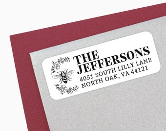 18 Custom Address Labels - Clear Address Labels - Mailing Labels