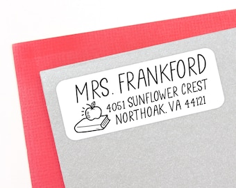 18 Custom Address Labels - Clear Address Labels - Mailing Labels