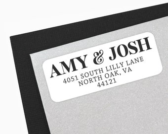 18 Custom Address Labels - Clear Address Labels - Mailing Labels