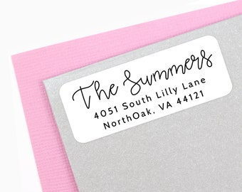 18 Custom Address Labels - Clear Address Labels - Mailing Labels