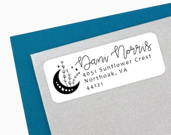 18 Custom Address Labels - Clear Address Labels - Mailing Labels