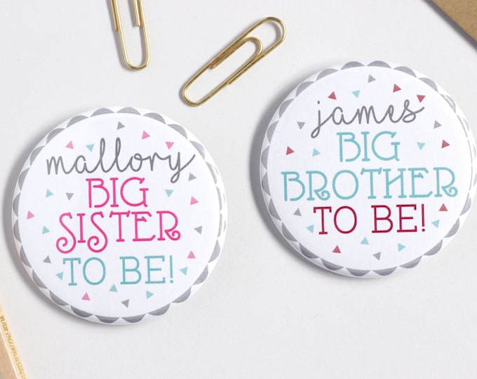 2.25" Custom Round Big Brother - Big Sister Pinback Button