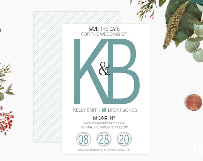 Scratch off Save The Date Cards - Custom Save The Date Card