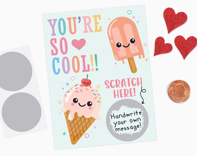 DIY Scratch off Cards Valentine's Day - Secret Message - Scratch off Notes - Teacher Rewards Card