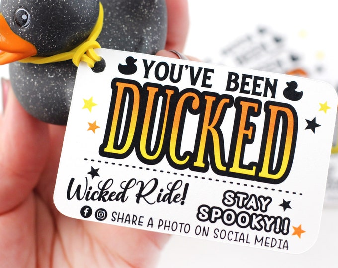 Halloween You’ve been ducked - duck tags - ducking tags - tags for ducking