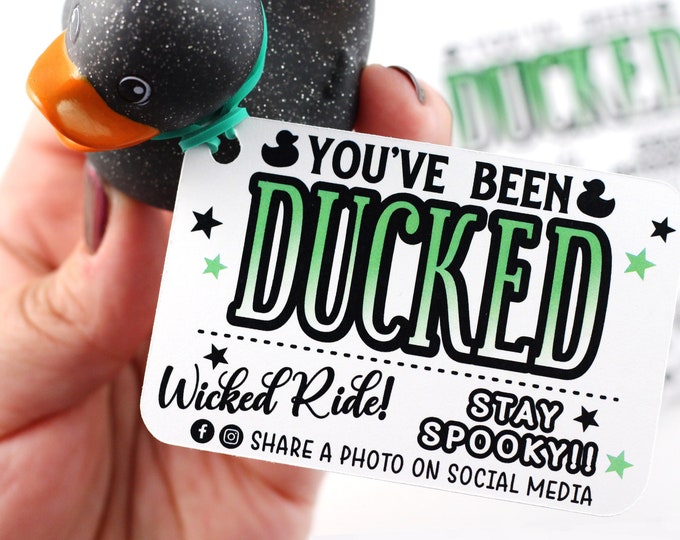 Halloween You’ve been ducked - duck tags - ducking tags - tags for ducking