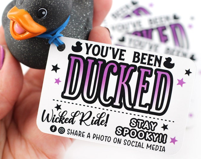 Halloween You’ve been ducked - duck tags - ducking tags - tags for ducking