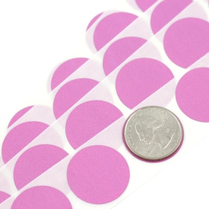 Light Pink 1 inch Round scratch off stickers