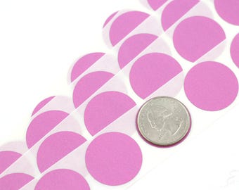 Light Pink 1 inch Round scratch off stickers