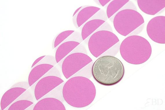 Pink 1 inch Round scratch off stickers