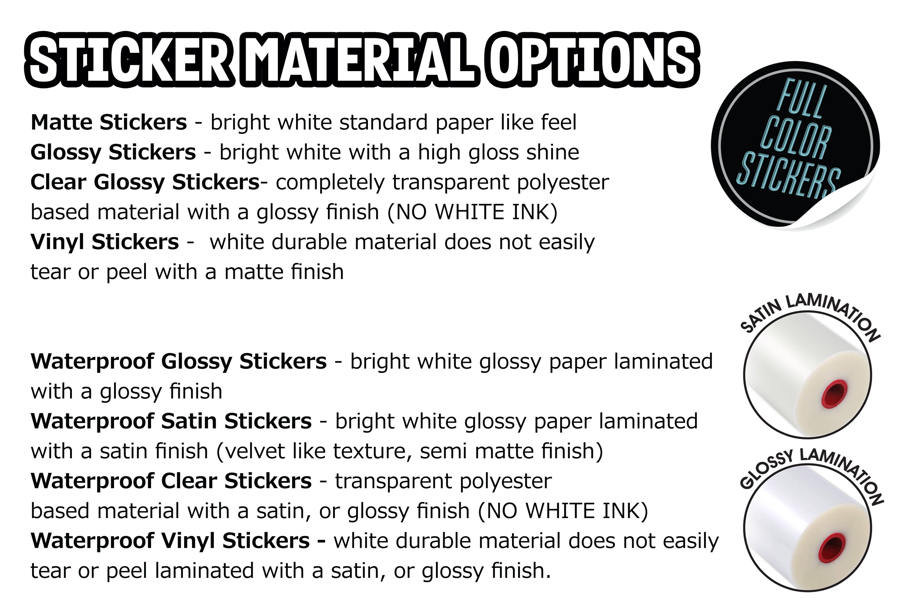 Custom Transparent Stickers  Clear Vinyl Sticker Printers