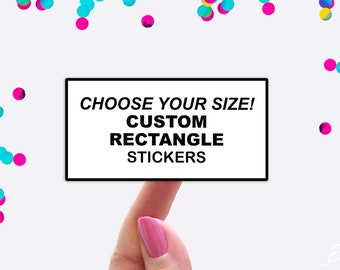 Custom Rectangle Stickers - Custom Labels - Rectangle Labels - Custom Clear Stickers - Custom Stickers - Logo Stickers - Packaging Stickers