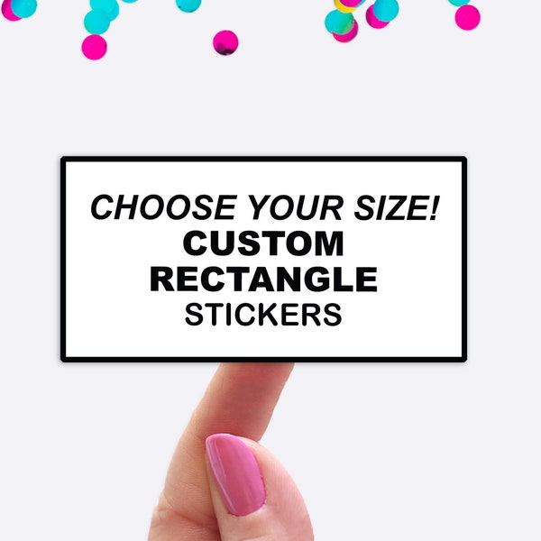 Custom Rectangle Stickers - Custom Labels - Rectangle Labels - Custom Clear Stickers - Custom Stickers - Logo Stickers - Packaging Stickers