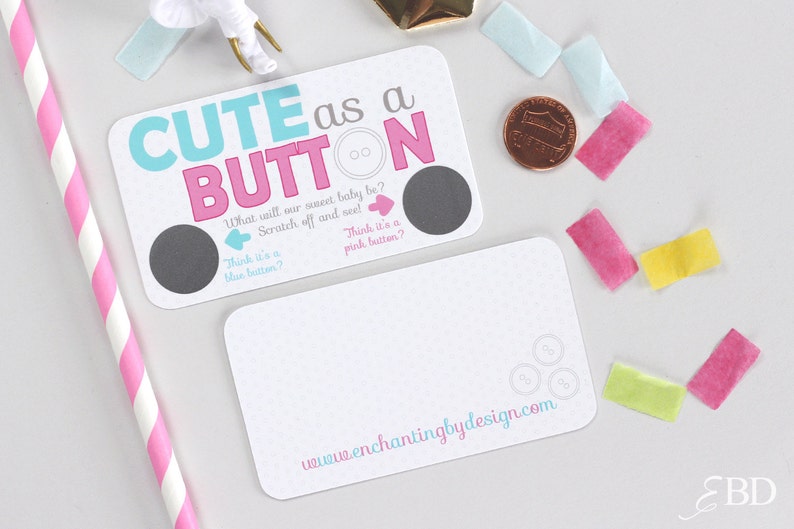 10 Baby Gender Reveal Scratch off Cards Guess the Gender Etsy