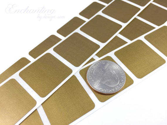 Gold 2 inch Square Scratch Off Sticker Labels - 100 Stickers