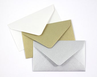 10 Metallic Mini Envelopes Perfect For Scratch Off Cards