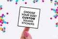 Custom Square Stickers - Custom Labels - Square Labels - Custom Clear Stickers - Custom Stickers - Logo Stickers - Packaging Stickers
