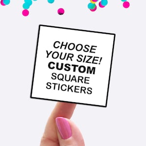 Custom Square Stickers - Custom Labels - Square Labels - Custom Clear Stickers - Custom Stickers - Logo Stickers - Packaging Stickers