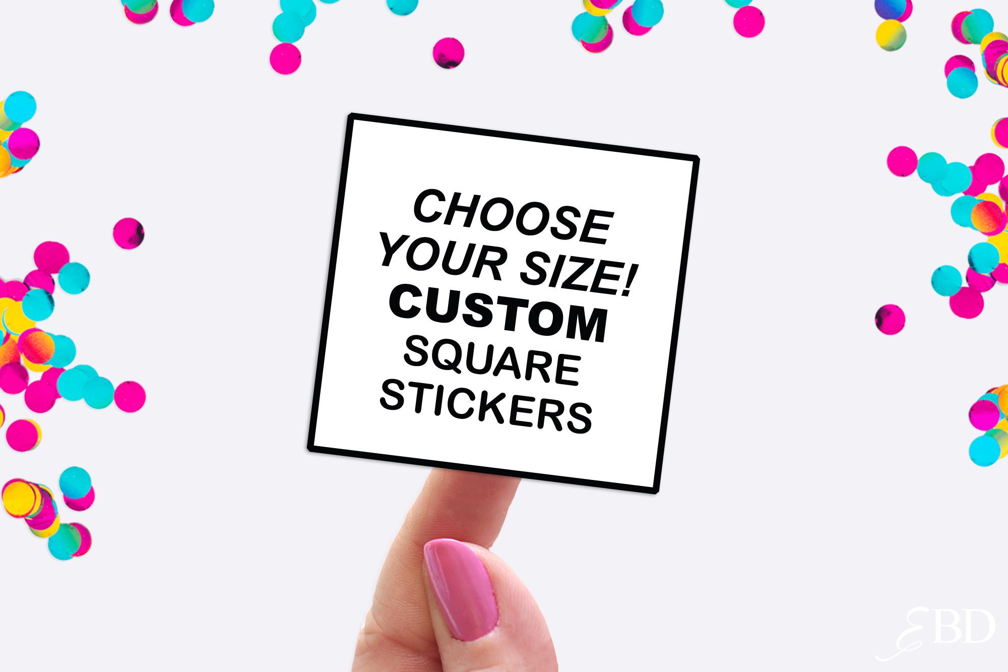 Hot4TShirts Personalized Stickers — Custom Vinyl Stickers Labels for  Business — Logo Stickers for Business Customized — 50 Pack (4x4 Circle)