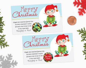 10 Holiday Scratch Off Game Cards - Holiday Party Game - Christmas Game