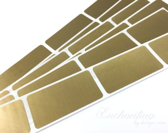 Gold 1 x 2 inch rectangle scratch off stickers