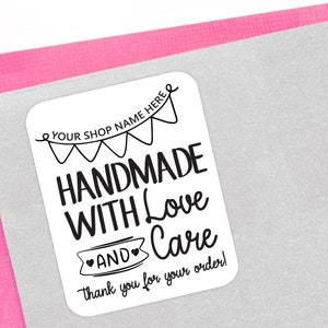 16 Custom Business Thank you Stickers - Small Business Stickers  - Packaging Thank you Stickers
