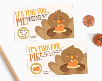 10 Happy Thanksgiving Scratch Off Game Cards - Turkey Party Game Scratch Off Game - Thanksgiving Party Game - 10 Cards10