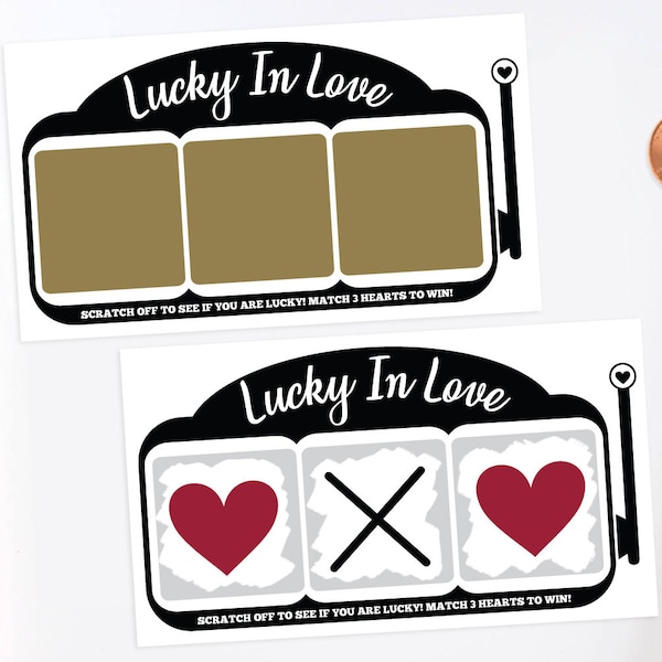 Slot Machine Lottery - Bridal Shower Scratch Off Game Cards - Bridal Shower Game - Bachelorette Party Game