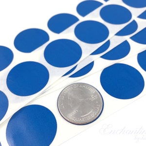 Blue 1 inch Round scratch off stickers