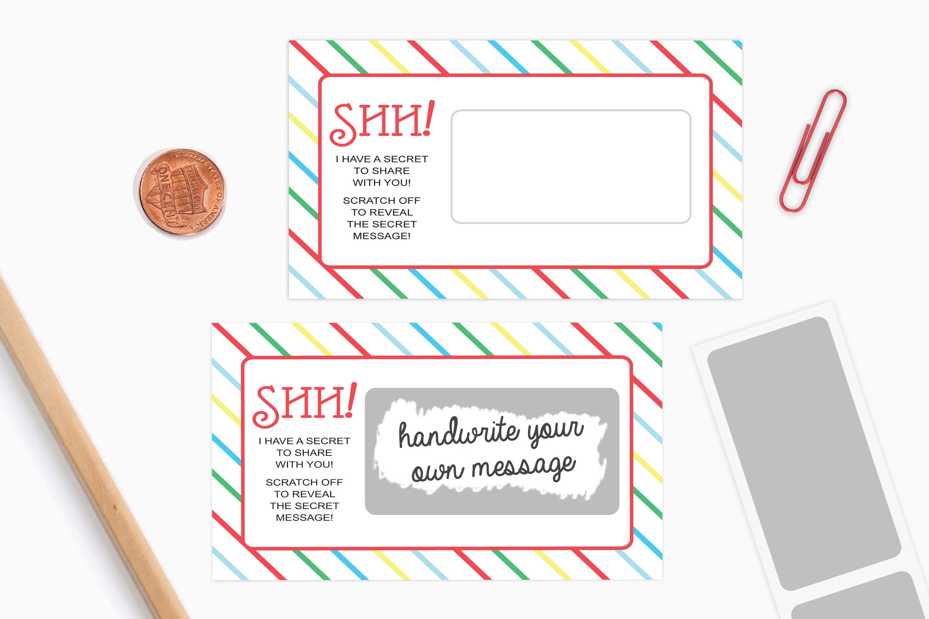 10 DIY Scratch Off Cards Secret Message Scratch Off Notes 
