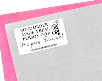 18 Custom Business Thank you Stickers - Small Business Stickers - Packaging Thank you Stickers