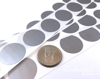 Silver 1 inch Round scratch off stickers