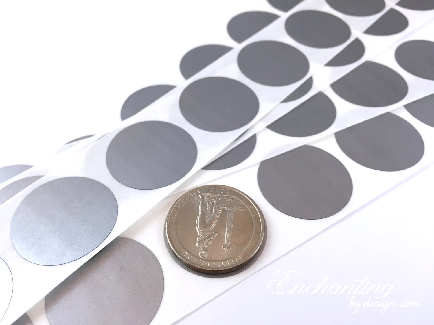 Silver 1 Inch Round Scratch off Stickers 