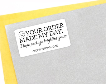 18 Custom Business Thank you Stickers - Small Business Stickers - Packaging Thank you Stickers