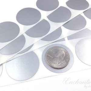 Silver 1.25 inch Round scratch off stickers