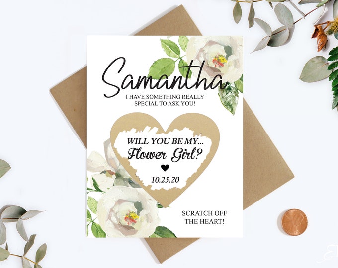 Bridesmaid Scratch Off Card - Will you be my Bridesmaid Cards - Bridesmaid Proposal Card