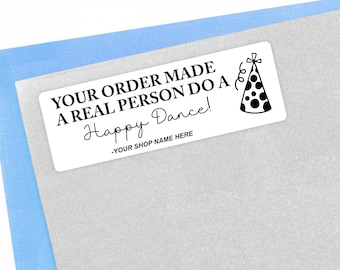 11 Custom Business Thank you Stickers - Small Business Stickers - Packaging Thank you Stickers
