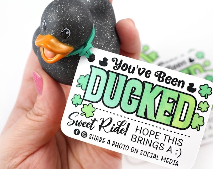 St Patrick's Day You’ve been ducked - duck tags - ducking tags - tags for ducking