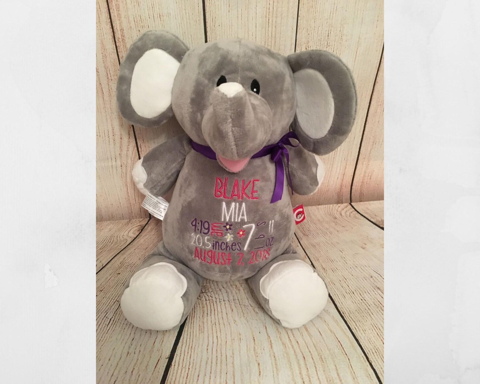 stuffed animal with personalized song
