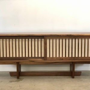George Nakashima , Inspired Credenza , Mid Century Modern Sideboard , Danish Modern Buffet , Mid Century Modern Living Room Furniture image 10